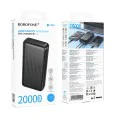 Външна батерия – Borofone (BJ78A) – 2x USB + USB-C + Micro-USB, 20000mAh – Черен