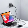 Зарядно за стена – Yesido Wall Charger (YC68) – Дигитален дисплей, Quick Charge, Type-C, 20W – Черно