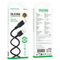 Кабел за данни / зареждане – Borofone (BX113 Lenny Series) – USB към Type-C, силикон, 3A, 1m – Черен