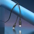 Кабел за данни / зареждане – Borofone (BX113 Lenny Series) – Type-C към Type-C, силикон, PD60W, 3A, 2m – Черен