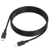 Кабел за данни / зареждане – Borofone (BX113 Lenny Series) – Type-C към Type-C, силикон, PD60W, 3A, 2m – Черен