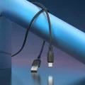 Кабел за данни / зареждане – Borofone (BX113 Lenny Series) – USB към Type-C, силикон, 3A, 2m – Черен
