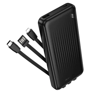 Външна батерия – Borofone (BJ79 Clever) – вграден 3-in-1 кабел, 10000mAh – Черен