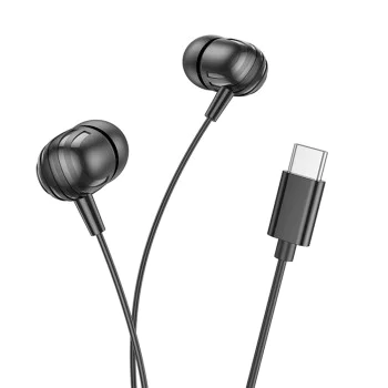Слушалки – Borofone (BM77 Delicious) – Type-C, микрофон, Hi-Fi, 1.2m – Черен