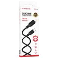 Кабел за данни / зареждане – Borofone (BX113 Lenny Series) – Type-C към Lightning, силикон, 27W, 2m – Черен