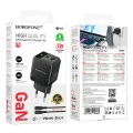 Зарядно за стена – Borofone (BN19 Intenso) – включен Type-C към Lightning кабел, USB + Type-C, PD20W QC3.0 – Черен