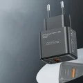 Зарядно за стена – Yesido Wall Charger (YC64) – Type-C + USB-A, GaN, PD30W – Черно
