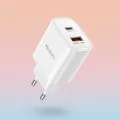 Зарядно за стена – Yesido Wall Charger (YC02E) – Quick Charge, USB + Type-C, PD20W, QC18W – Бяло