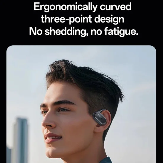 Безжични слушалки – Yesido Wireless Earbuds (YSP25) – Bluetooth V5.3, open-ear дизайн, IP54, 600mAh – Черни