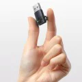 OTG адаптер – Yesido GS34 – USB3.0 мъжки → Type-C женски, 18W, алуминий – Сив