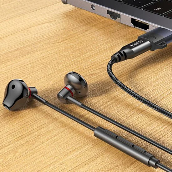 OTG адаптер – Yesido GS34 – USB3.0 мъжки → Type-C женски, 18W, алуминий – Сив
