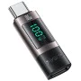 OTG адаптер – Yesido GS24 – Type-C → Type-C, дисплей на мощността, 100W, 5A – Сив