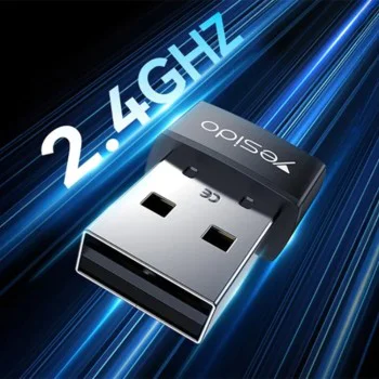 Wi-Fi адаптер – Yesido WP10 – вградена антена, USB-A, 150Mbps, WiFi4 2.4G, Plug&Play – Черен