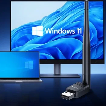 Wi-Fi адаптер – Yesido WP11 – външна антена, WiFi4, USB2.0, 150Mbps, Plug&Play – Черен