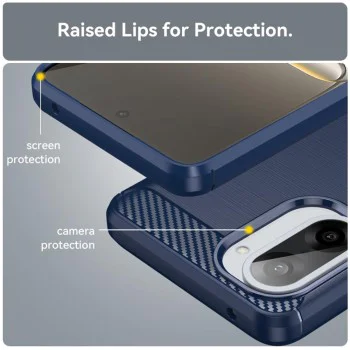 Калъф – Techsuit Carbon Silicone – OnePlus Nord CE5 – Син