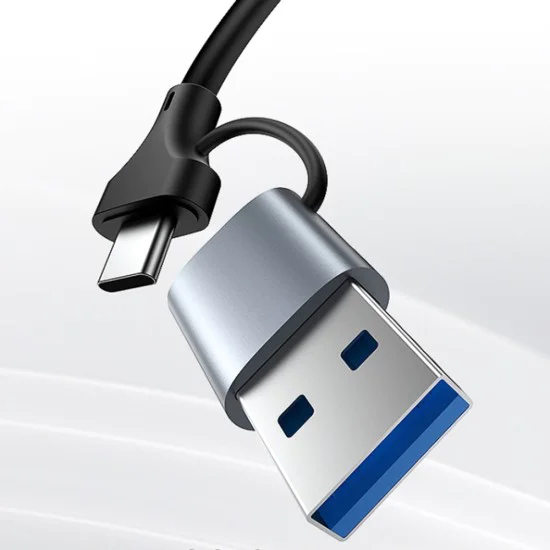 Ethernet адаптер – Yesido HB26 – USB/Type-C → RJ45, 1000Mbps, Windows/MacOS/Linux – Сив