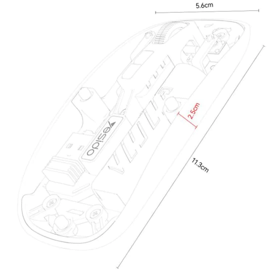 Безжична мишка – Yesido Wireless Mouse (KB29) – Type-C, BT + 2.4G, 800/1200/1600 DPI, 400mAh – Бяла