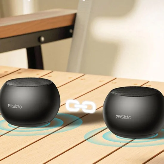 Мини колонка – Yesido Mini Wireless Speaker (YSW33) – алуминий, 3W, Bluetooth 5.0, 300mAh – Черна