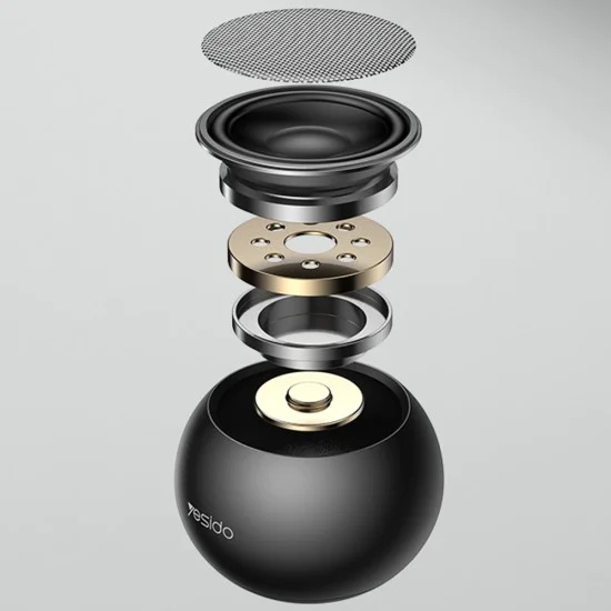 Мини колонка – Yesido Mini Wireless Speaker (YSW33) – алуминий, 3W, Bluetooth 5.0, 300mAh – Черна