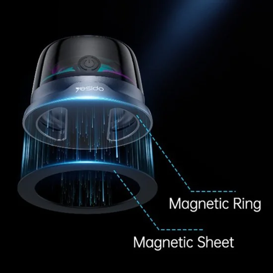 Мини магнитна колонка – Yesido Mini Magnetic Speaker (YSW32) – RGB, 3W, 400mAh, Bluetooth 5.3 – Черна