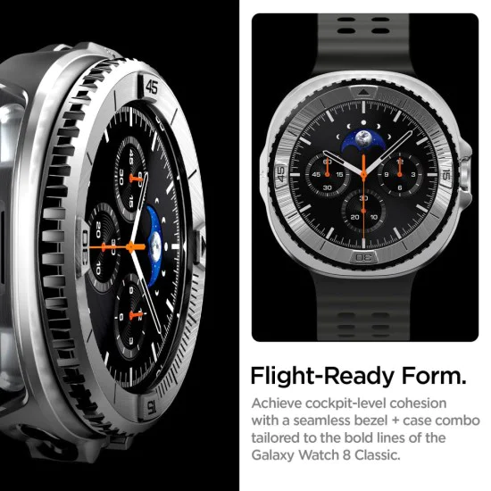 Безел Spigen Tune Pro Pilot – Samsung Galaxy Watch8 Classic – Сребрист