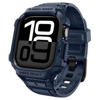 Калъф за Apple Watch 10 / Watch 11 42mm – Spigen Rugged Armor Pro V2 – Тъмносин