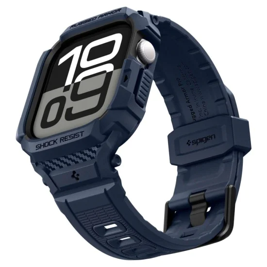 Калъф за Apple Watch 10 / Watch 11 42mm – Spigen Rugged Armor Pro V2 – Тъмносин