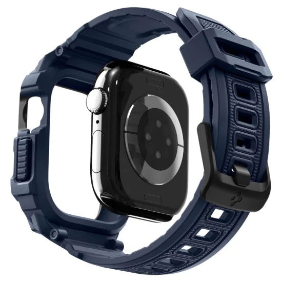 Калъф за Apple Watch 10 / Watch 11 42mm – Spigen Rugged Armor Pro V2 – Тъмносин
