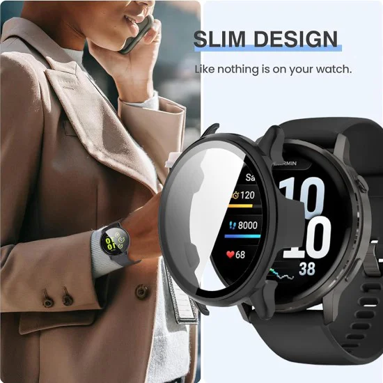 Калъф + протектор – Techsuit Defense360 Pro – Garmin Venu 4 41mm – Бежов