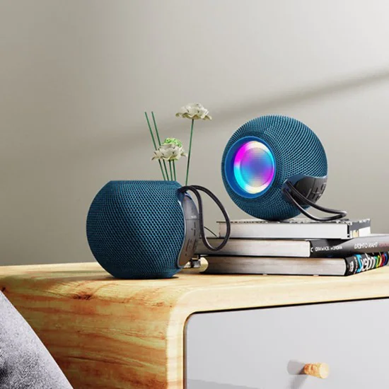 Безжична колонка – Yesido Wireless Speaker (YSW13) – Bluetooth 5.1, RGB, портативна, Surround звук, TF/USB, 1200mAh, 5W – Синя