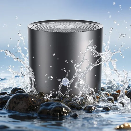 Мини колонка – Yesido Wireless Speaker (YSW30) – Bluetooth 5.0, бас диафрагма, ултра компактна, IPX5, Type-C, 700mAh – Черна