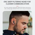 Безжични слушалки – Yesido Wireless Earbuds (TWS19) – ENC, тъч контрол, Bluetooth V5.3, LED дисплей, полу-в ухо, 470mAh – Черни