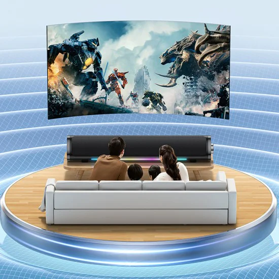 Безжична колонка – Yesido Wireless Speaker (YSW27) – Bluetooth 5.3, аудио усилвател, RGB, TF/AUX/USB, 1200mAh – Черна