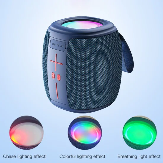 Безжична колонка – Yesido Wireless Speaker (YSW14) – Bluetooth 5.1, RGB, плат, TF/USB, 1200mAh, 5W – Синя