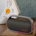 Безжична колонка – Yesido Wireless Speaker (YSW31) – RGB ефект, Bluetooth 5.0, 80W, 8000mAh, водоустойчива – Черна