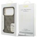 Калъф за iPhone 17 Pro – с MagSafe – Guess (GUHMP17LPCS4GPTW) Hardcase 4G Triangle Logo с поставка за камера – Кафяв