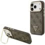 Калъф за iPhone 17 Pro Max – с MagSafe – Guess (GUHMP17XPCS4GPTW) Hardcase 4G Triangle Logo с поставка за камера – Кафяв