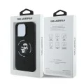 Калъф за iPhone 16 Pro Max - Karl Lagerfeld Silicone KC Body Ring MagSafe - Черен