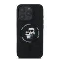 Калъф за iPhone 16 Pro Max - Karl Lagerfeld Silicone KC Body Ring MagSafe - Черен