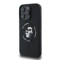 Калъф за iPhone 16 Pro Max - Karl Lagerfeld Silicone KC Body Ring MagSafe - Черен