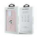 Калъф за iPhone 16 Pro Max - Karl Lagerfeld Silicone KC Body Ring MagSafe - Розов