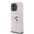 Калъф за iPhone 16 Pro Max - Karl Lagerfeld Silicone KC Body Ring MagSafe - Розов