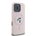 Калъф за iPhone 16 Pro Max - Karl Lagerfeld Silicone KC Body Ring MagSafe - Розов