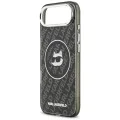 Калъф за iPhone 17 Air - Karl Lagerfeld IML Choupette Head Logo MagSafe - Черен