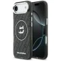 Калъф за iPhone 17 Air - Karl Lagerfeld IML Choupette Head Logo MagSafe - Черен