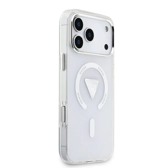Калъф за iPhone 17 Pro Max – с MagSafe – Guess (GUHMP17XHGTMLCGT) IML Gradient Triangle Logo – Прозрачен