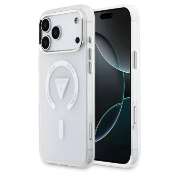 Калъф за iPhone 17 Pro Max – с MagSafe – Guess (GUHMP17XHGTMLCGT) IML Gradient Triangle Logo – Прозрачен