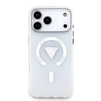 Калъф за iPhone 17 Pro Max – с MagSafe – Guess (GUHMP17XHGTMLCGT) IML Gradient Triangle Logo – Прозрачен