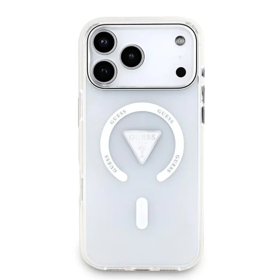 Калъф за iPhone 17 Pro Max – с MagSafe – Guess (GUHMP17XHGTMLCGT) IML Gradient Triangle Logo – Прозрачен