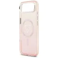 Калъф за iPhone 17 Air – с MagSafe – Guess (GUHMP17MHGTMLCGP) IML Gradient Triangle Logo – Розов